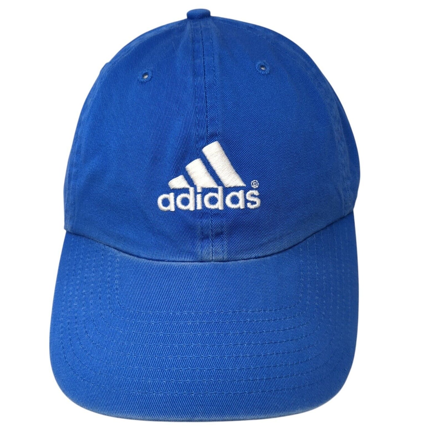 Adidas Slideback Hat Blue One Size Adjustable Embroidered 6 Panel Cotton