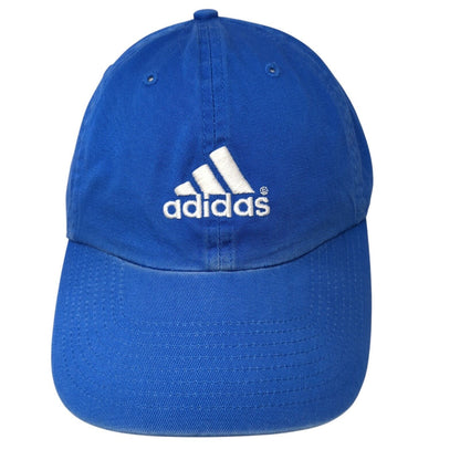 Adidas Slideback Hat Blue One Size Adjustable Embroidered 6 Panel Cotton