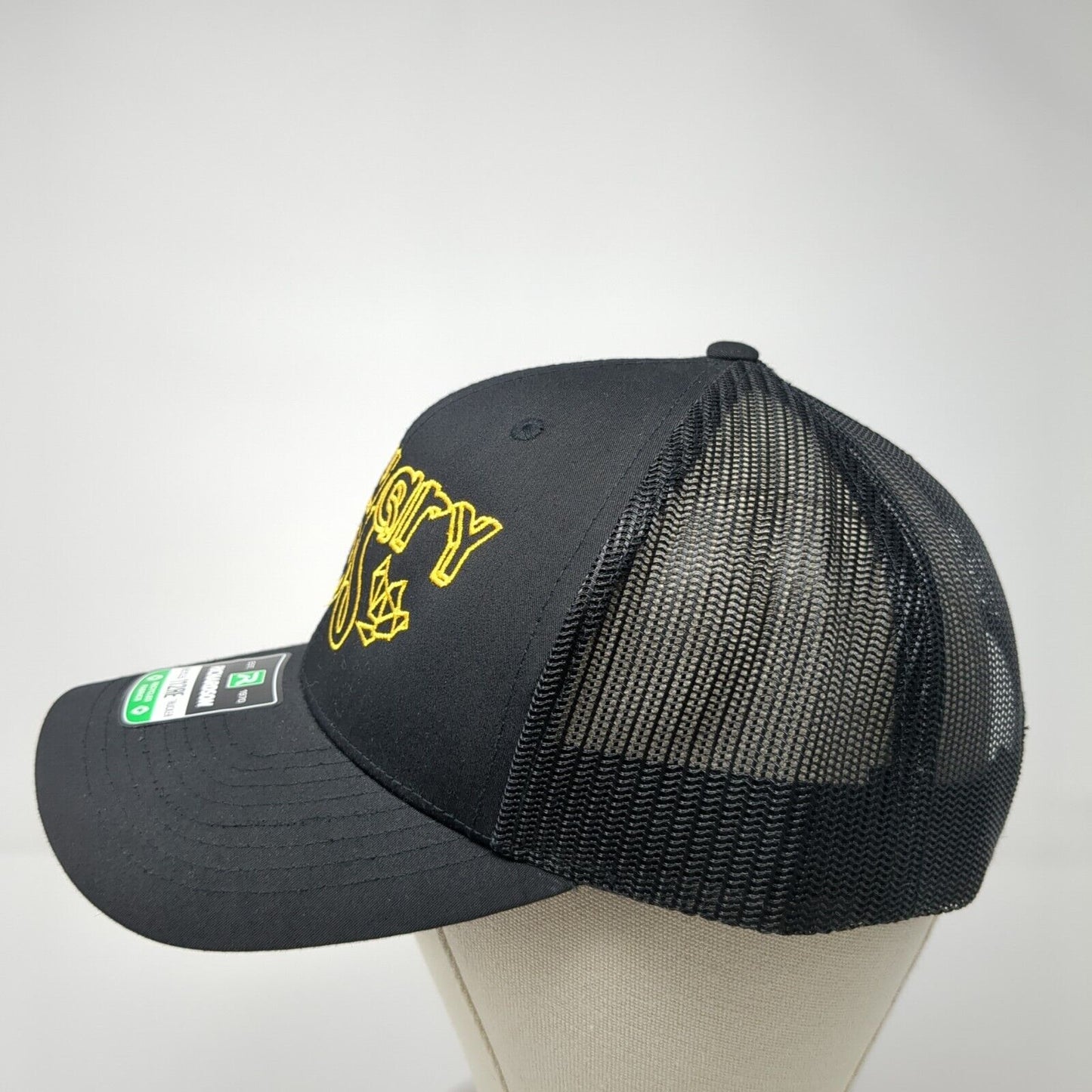 Calvary Kids 112RE Snapback Trucker Hat Black OS Adjustable Mesh Back Richardson