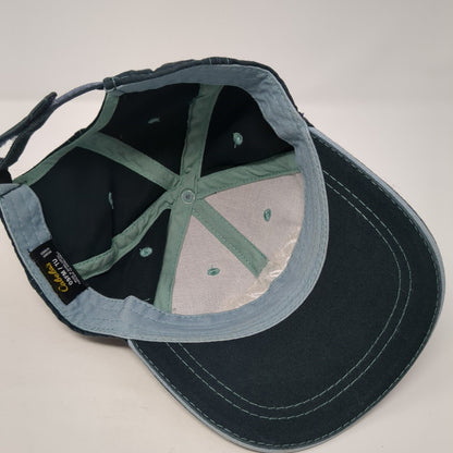 Cabela's Strapback Hat Blue One Size Adjustable Embroidered Distressed 6 Panel