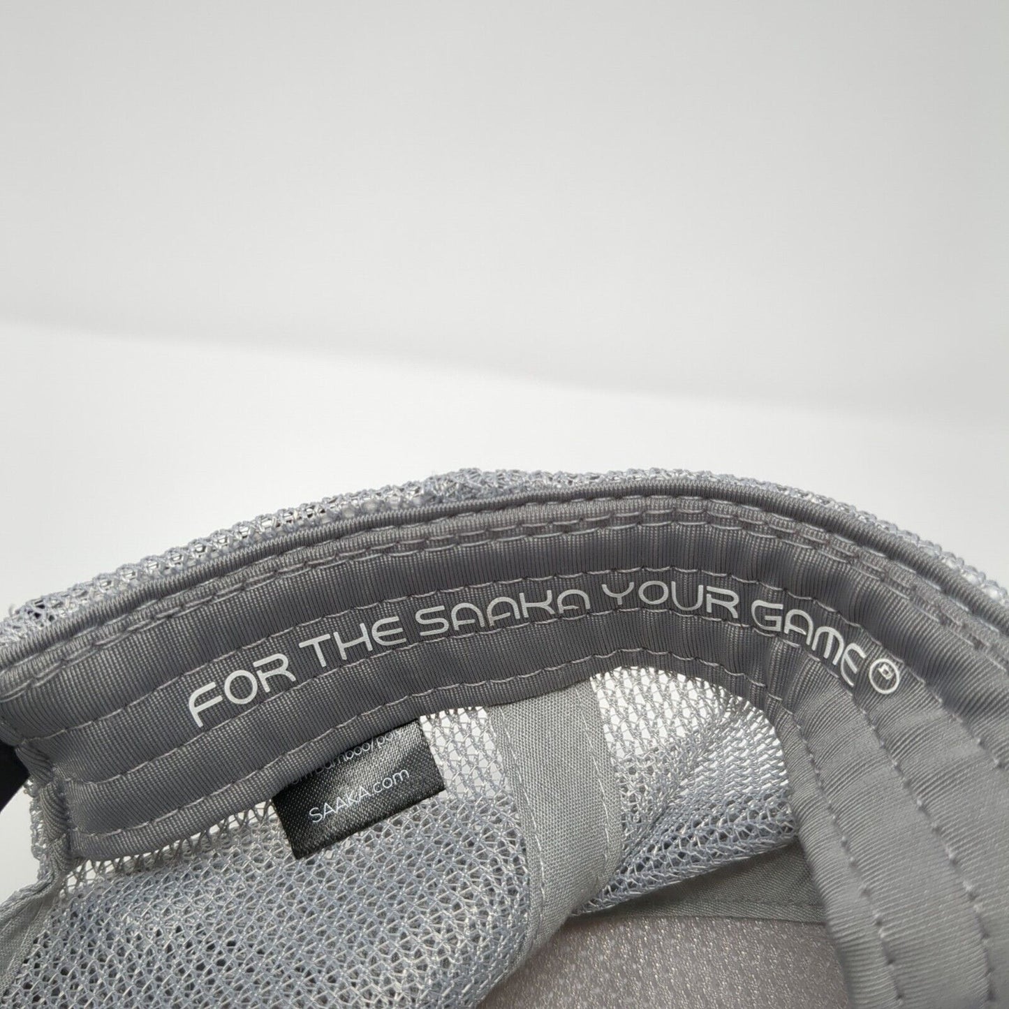 Saaka Snapback Trucker Hat Gray One Size Adjustable Embroidered Mesh Back