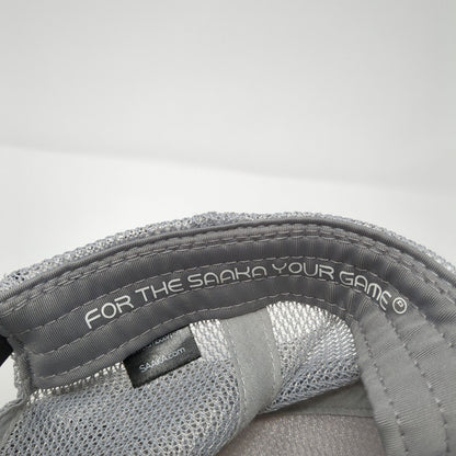 Saaka Snapback Trucker Hat Gray One Size Adjustable Embroidered Mesh Back