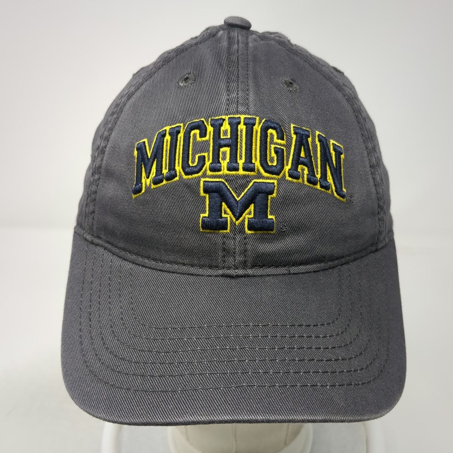Michigan Wolverines NCAA Legacy Gray Blue Yellow One Size Cap Slideback Logo Hat