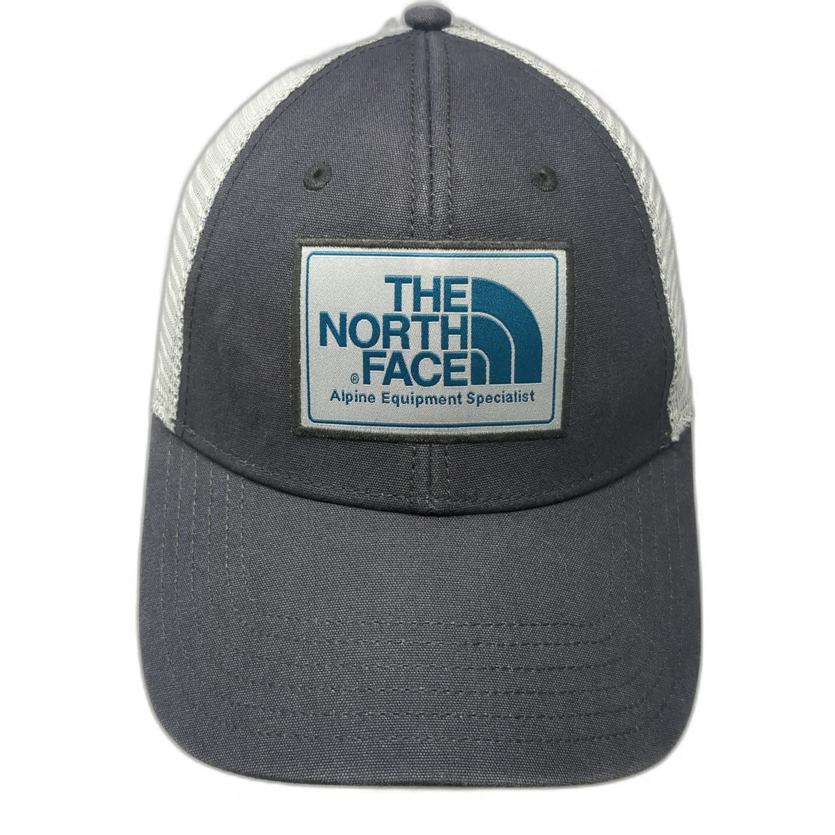 The North Face Trucker Hat Gray One Size Snapback Mesh Alpine Specialist Patch