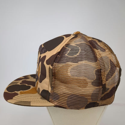 Tasco Industries Brown Camo Trucker Hat Mesh Back Snapback USA Made Vintage