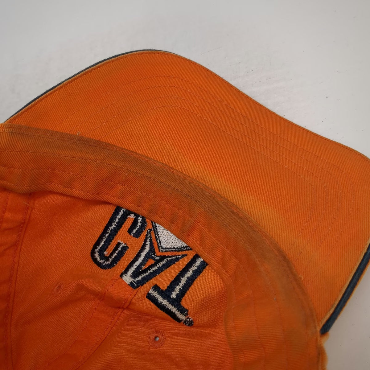 Caterpillar Baseball Cap Orange One Size Slideback Embroidered CAT Logo Hat