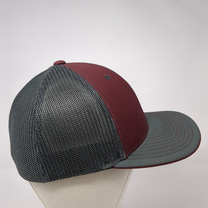 R Fitted Trucker Hat Multicolor 7 3/8 Flexfit Mesh Back 6 Panel Pacific Headwear