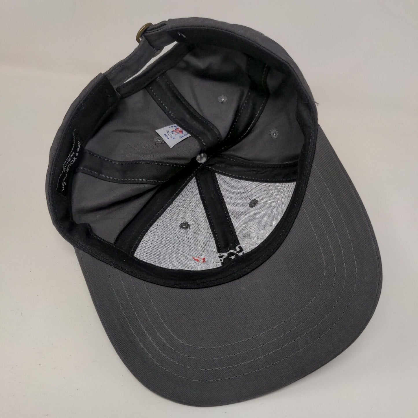 Love Your Melon Slideback Hat Gray One Size Adjustable Embroidered