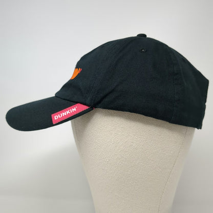 Dunkin' Baseball Cap Black One Size Embroidered Logo Strapback Cotton Hat