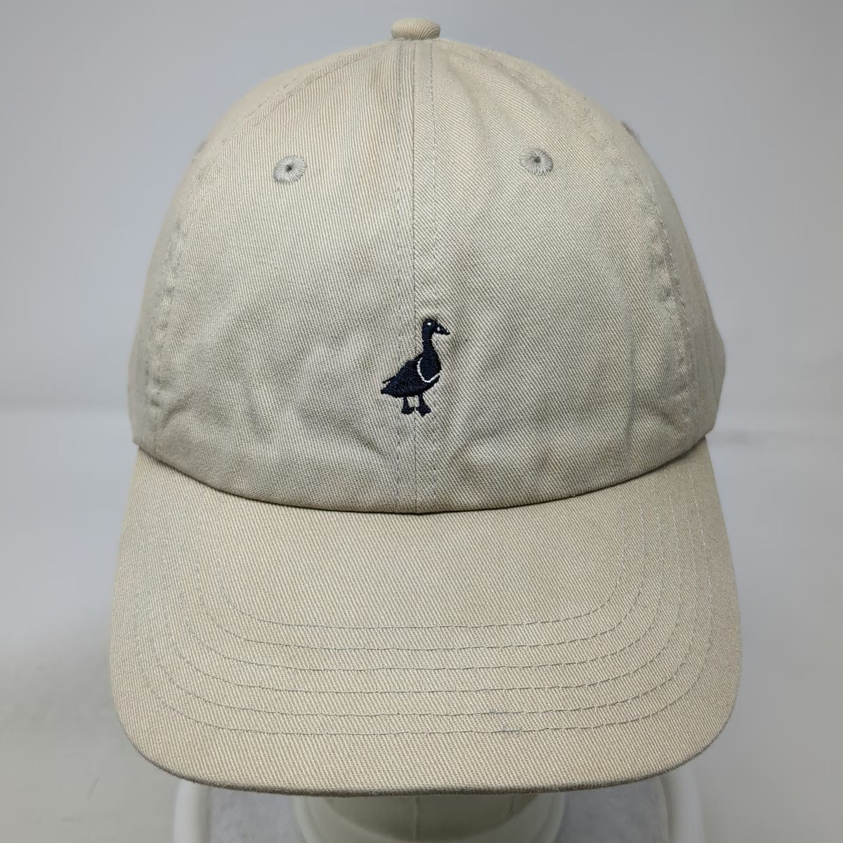 H&M Baseball Cap Beige One Size Adjustable Duck Logo Embroidered Cotton Hat