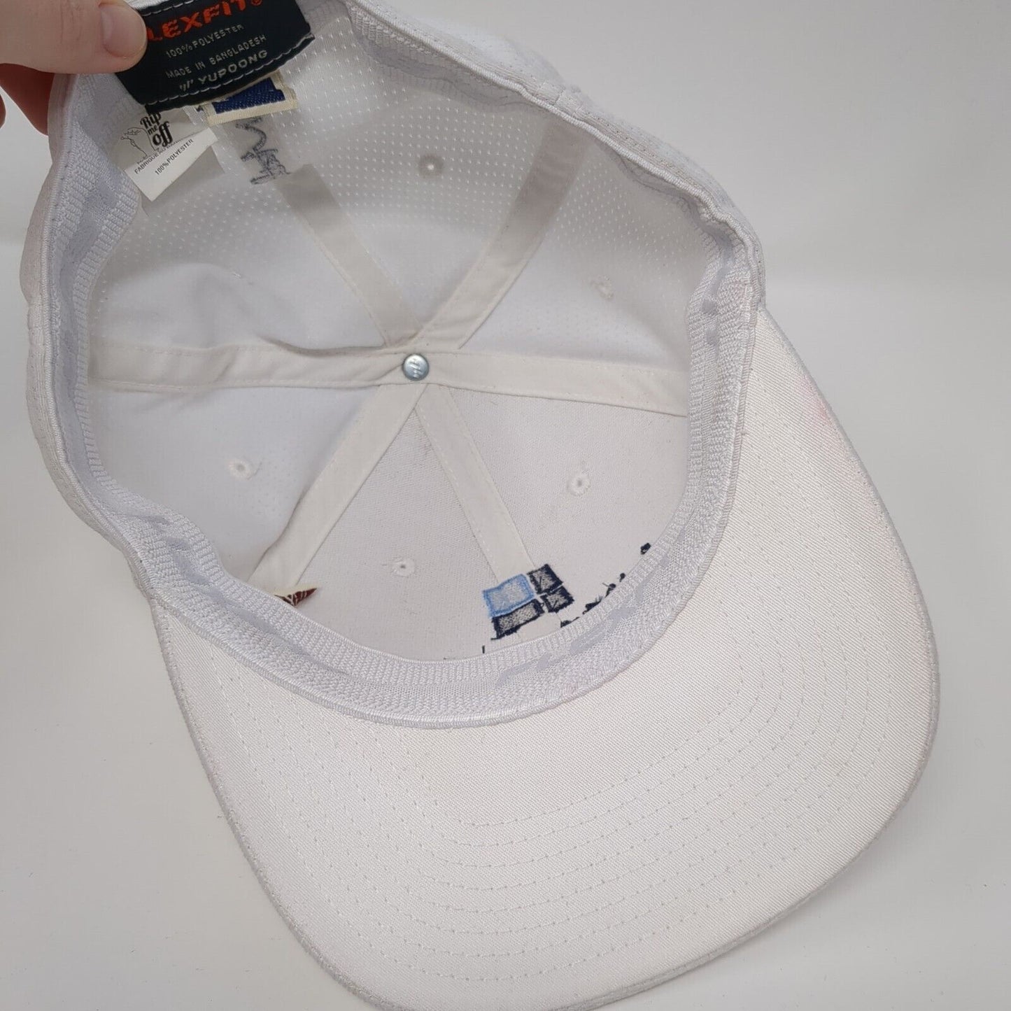 Lima One Capital Fitted Hat White L/XL Flexfit Embroidered Travis Matthew