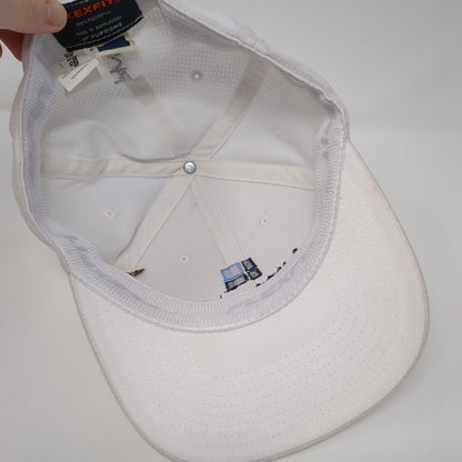Lima One Capital Fitted Hat White L/XL Flexfit Embroidered Travis Matthew