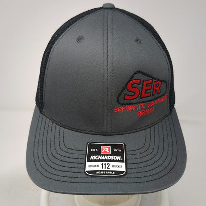 Richardson Trucker Hat Gray One Size 112 Mesh Snapback Schwartz Equipment Repair