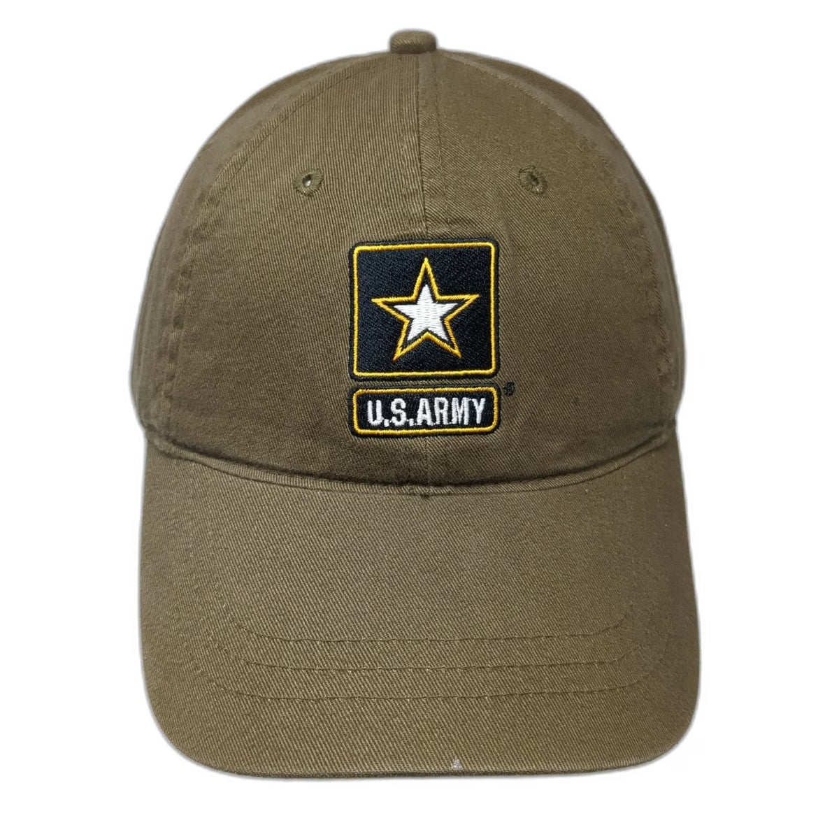 U.S. Army Baseball Cap Brown One Size Adjustable Strapback Star Logo Hat