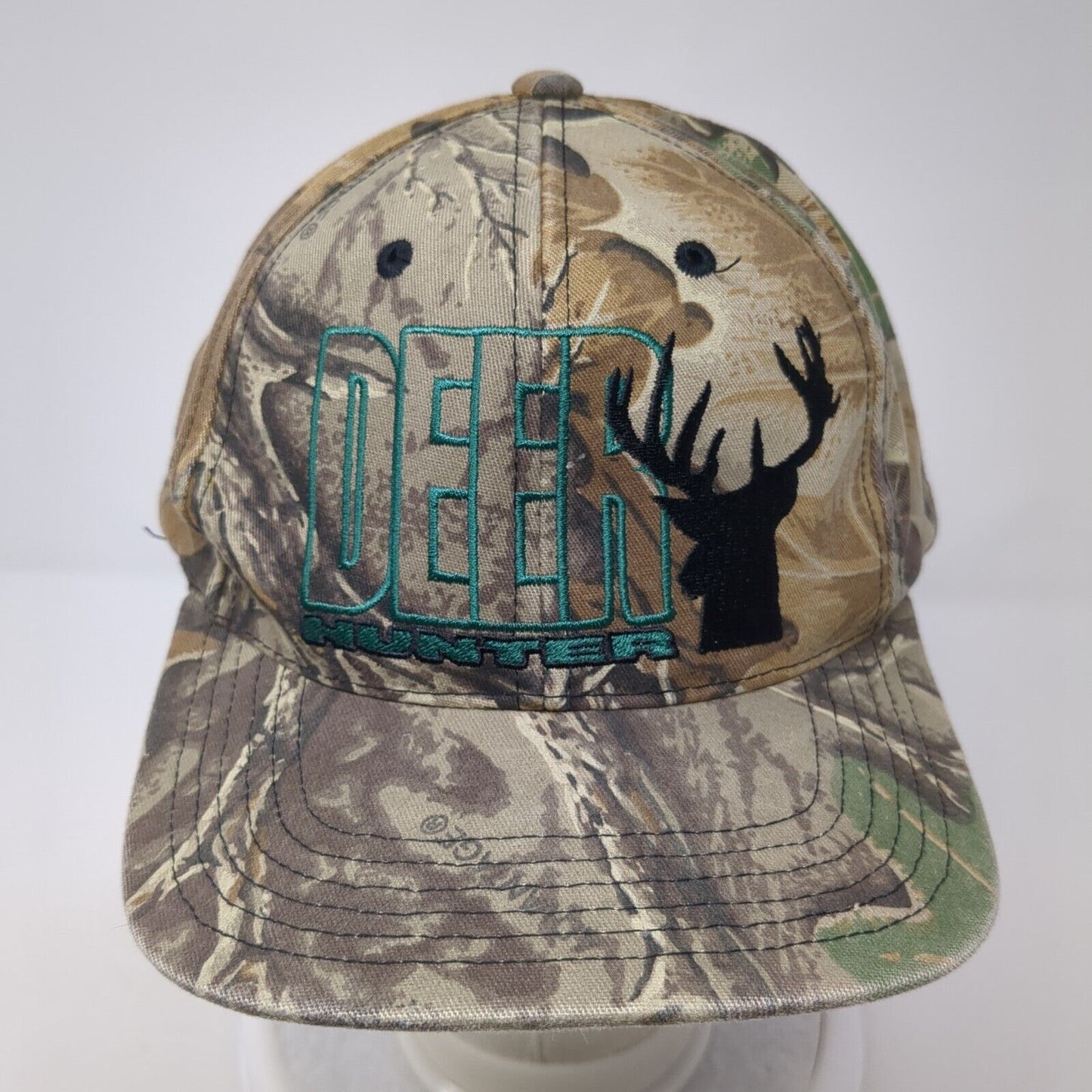 Deer Hunter Snapback Hat Camo One Size Adjustable Embroidered Hunting