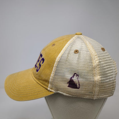 College of Idaho Yotes Legacy Trucker Hat Yellow One Size Snapback Mesh Curved