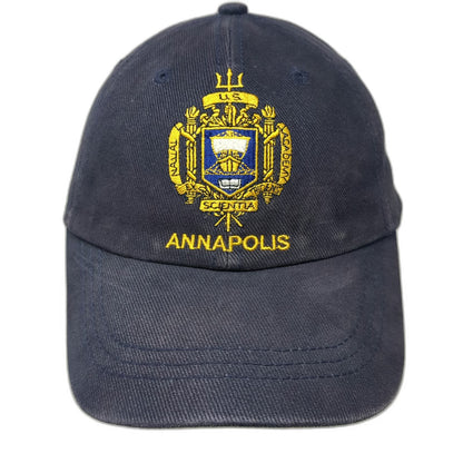 Velocity US Naval Academy Annapolis Blue Baseball Cap Hat OS Slideback Seal