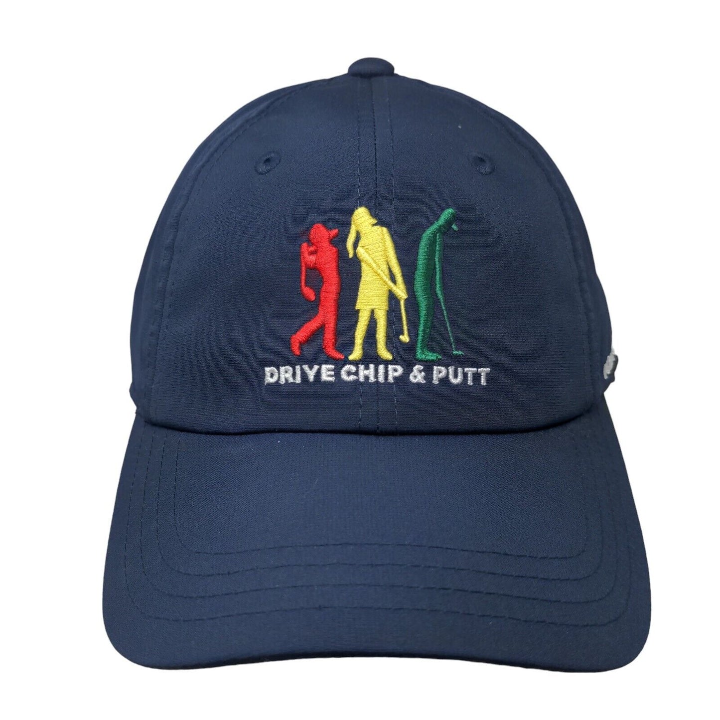 Drive Chip & Putt Volunteer Strapback Hat Blue One Size Adjustable Embroidered