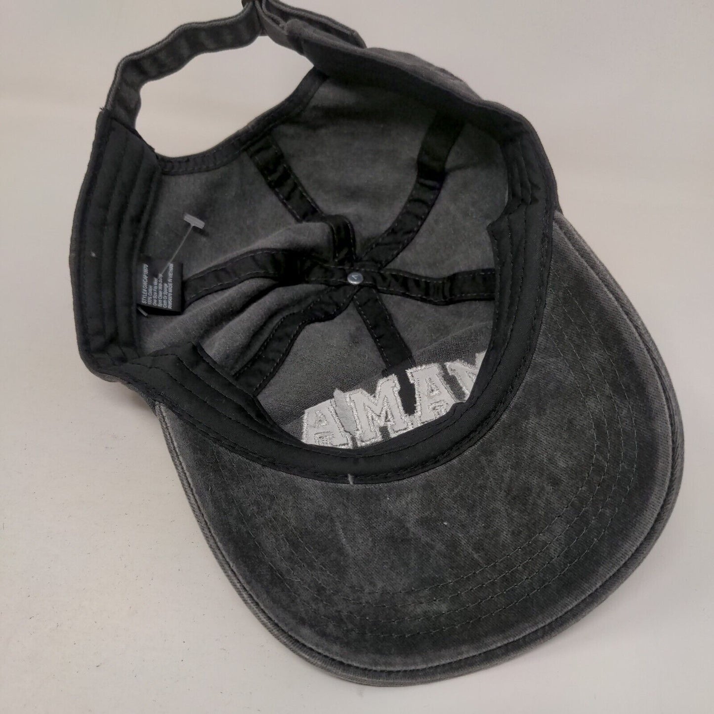 MAMA Slideback Hat Gray OSFM Embroidered Logo Adjustable 6 Panel