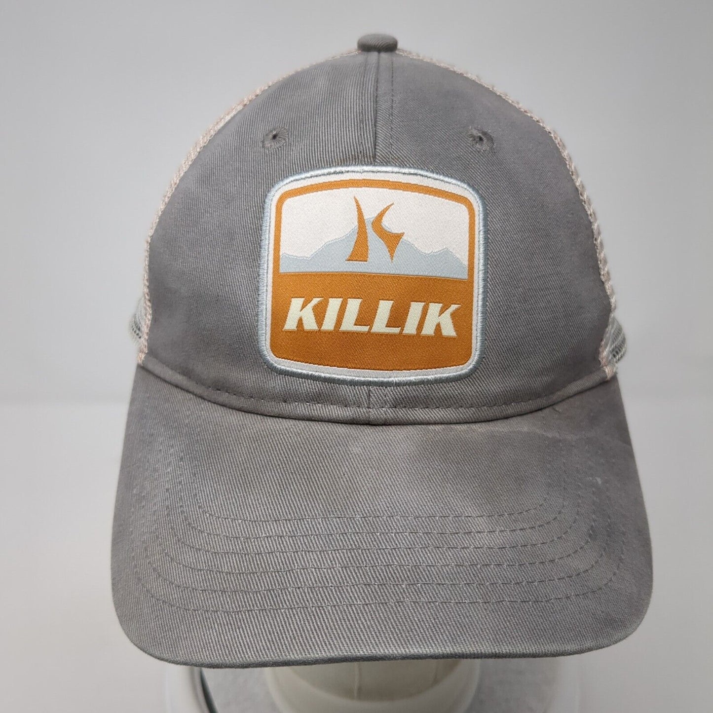 Killik Patch Snapback Mesh Back Trucker Hat Gray One Size Adjustable
