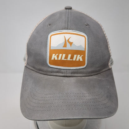 Killik Patch Snapback Mesh Back Trucker Hat Gray One Size Adjustable