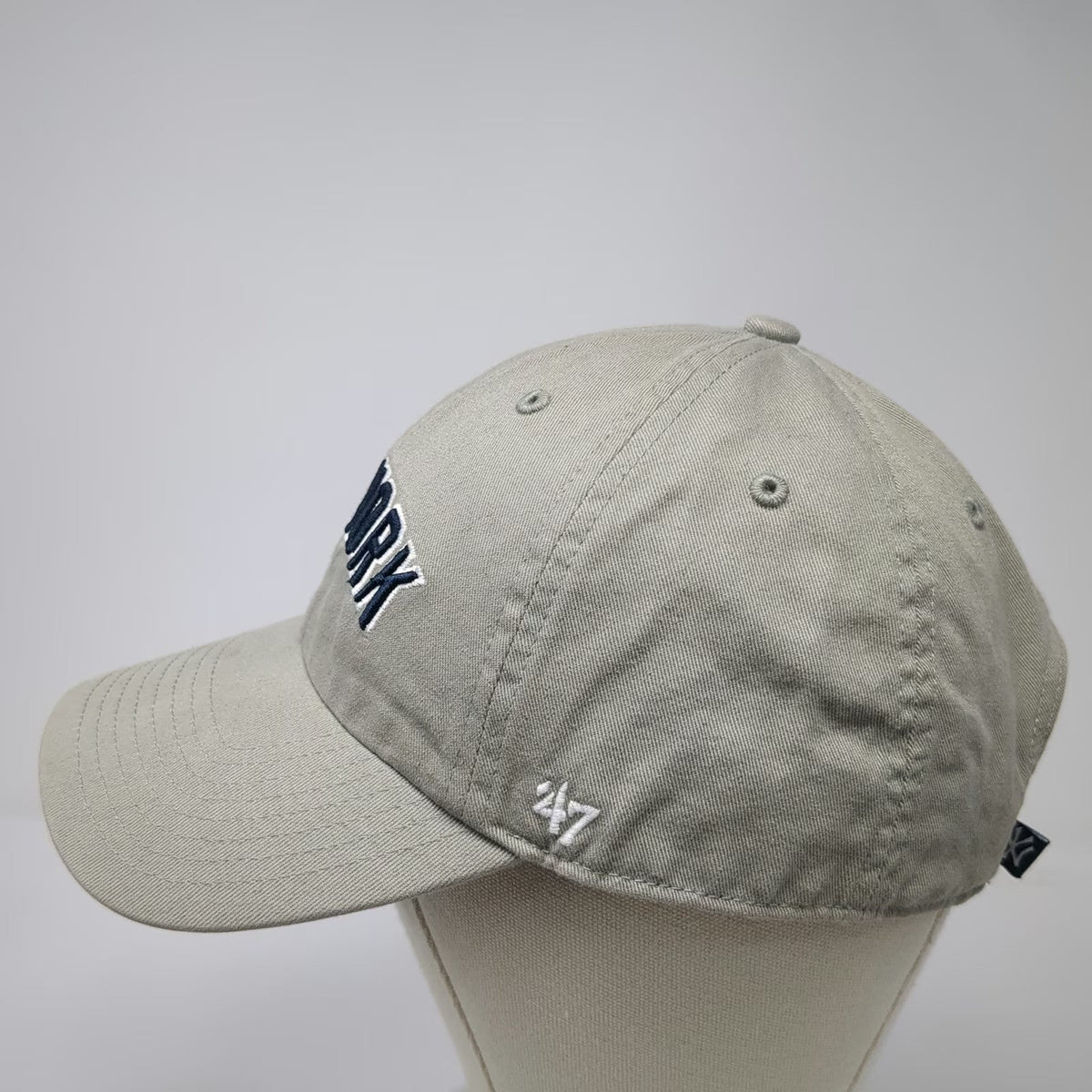 '47 New York Yankees MLB Gray Baseball Cap One Size Blue White Slideback Cotton
