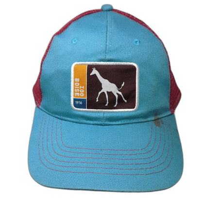 Rockville Trucker Hat Blue Pink One Size Zoo Boise Giraffe Mesh Snapback 1916