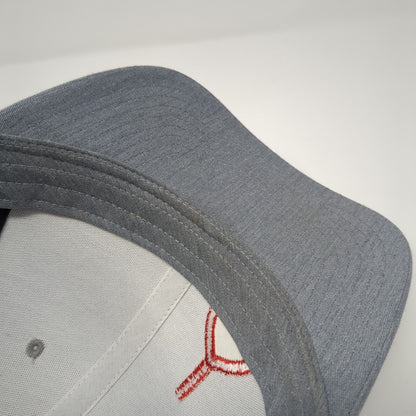 Richardson Snapback Trucker Hat Gray One Size Embroidered Logo 6 Panel