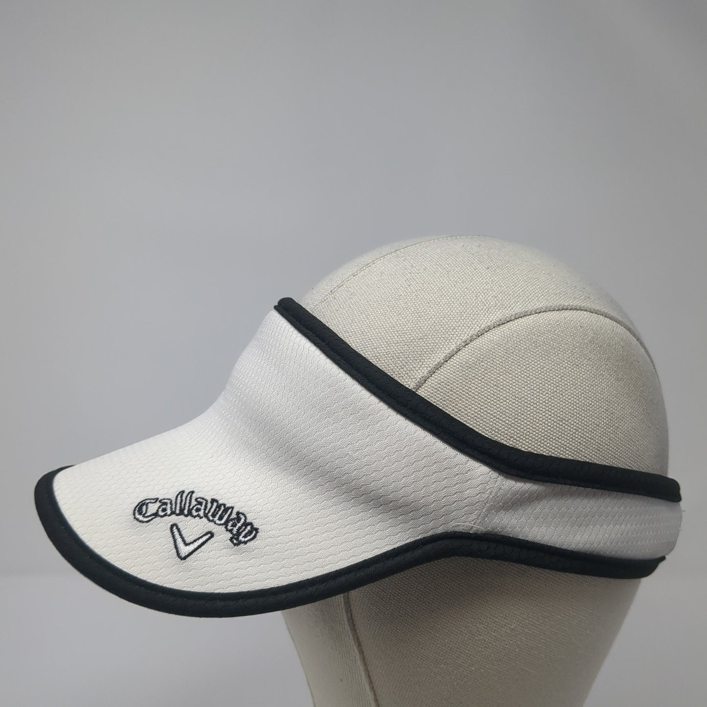 Callaway Sun Visor Cap White One Size Adjustable Lightweight Embroidered