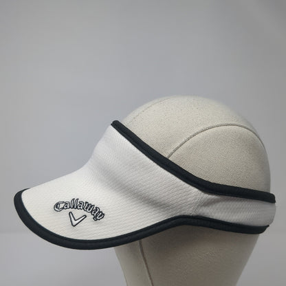 Callaway Sun Visor Cap White One Size Adjustable Lightweight Embroidered