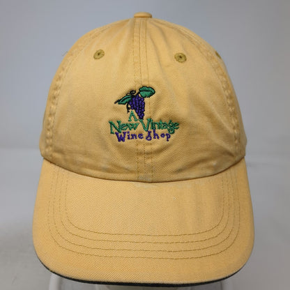 Port Authority Baseball Cap Yellow One Size Wine Shop Grapes Embroidered Hat
