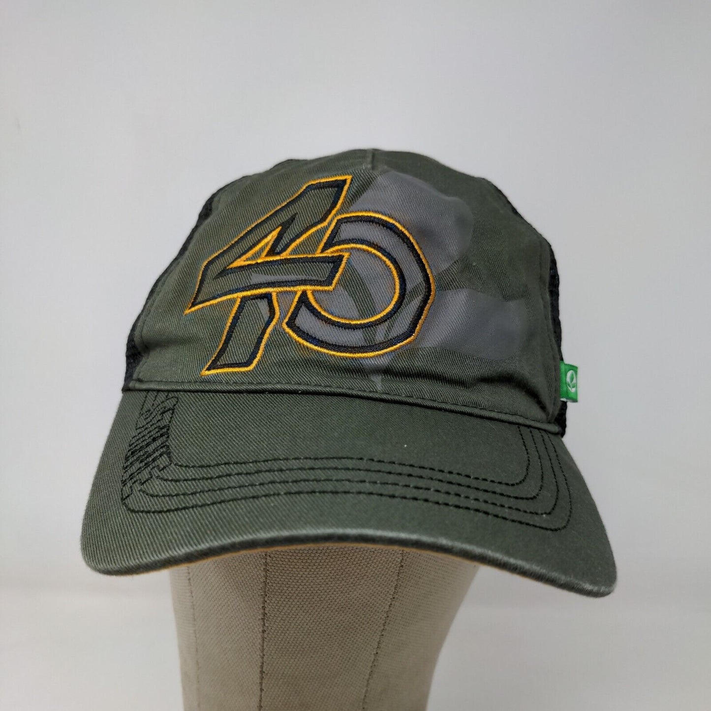 Stine Men's Strapback Mesh Back Hat Green Black Adjustable Embroidered Logo