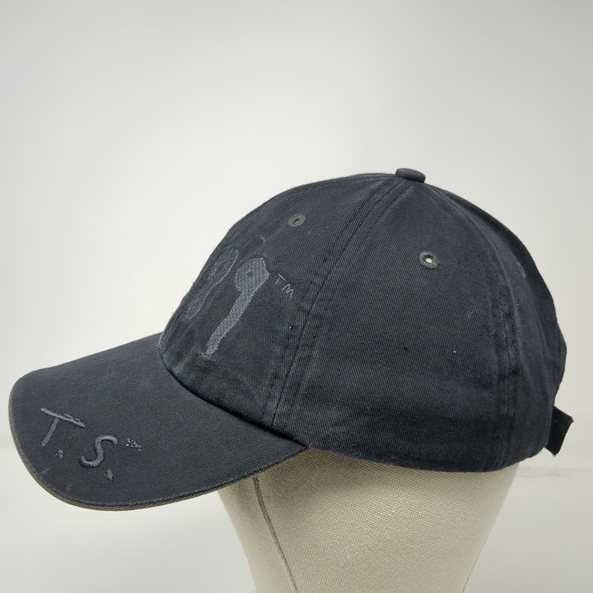 Taylor Swift 1989 T.S. Baseball Cap Black M Slideback Cotton Hat Embroidered