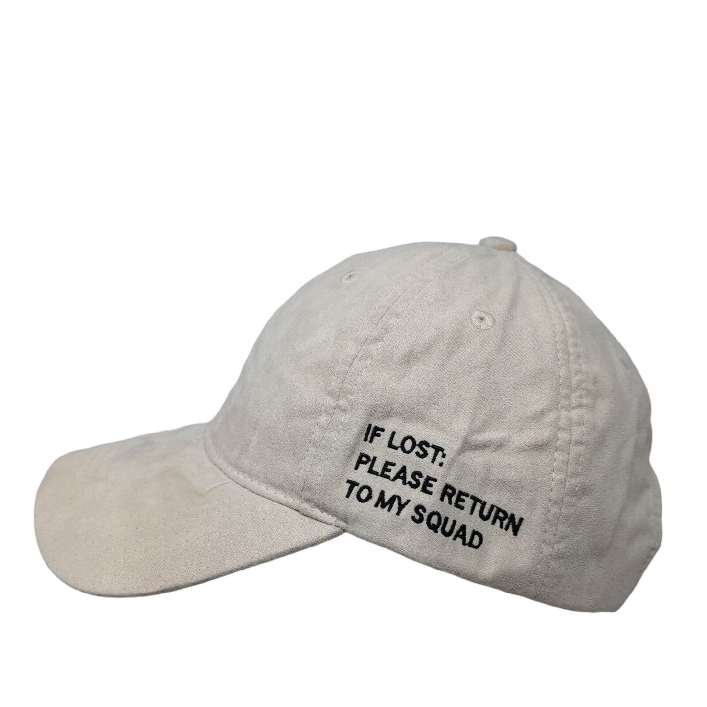 If Lost Please Return To My Squad Women's Strapback Hat Tan Ladies One Size