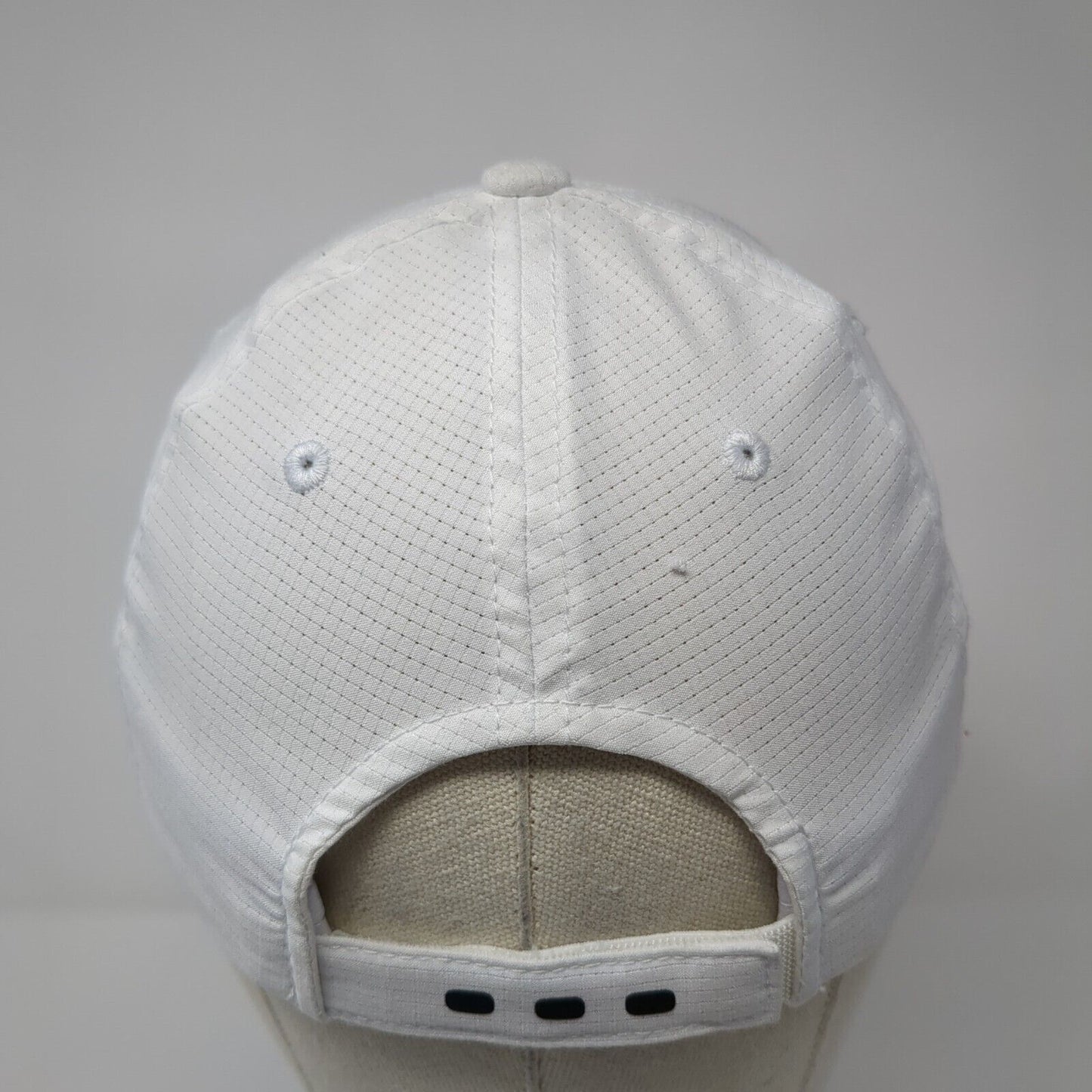 OGIO Strapback Hat White One Size Adjustable Vented Holes 6 Panel Polyester