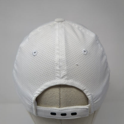 OGIO Strapback Hat White One Size Adjustable Vented Holes 6 Panel Polyester