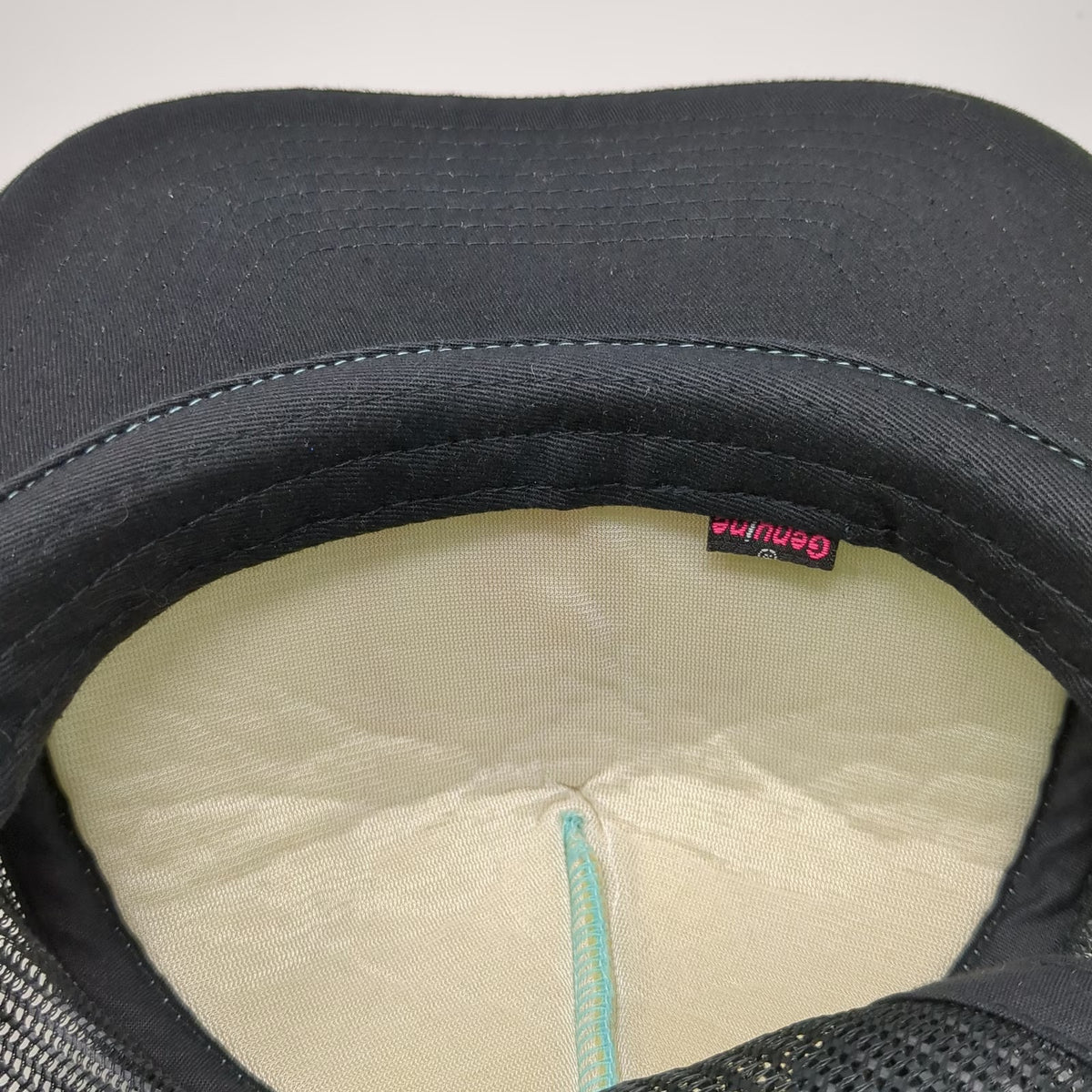 Volcom Trucker Hat Blue One Size Palm Tree Print Mesh Back Snapback Logo Skate