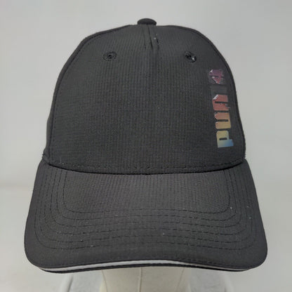 Puma Slideback Hat Black OSFA Embroidered Logo Adjustable Vent Holes