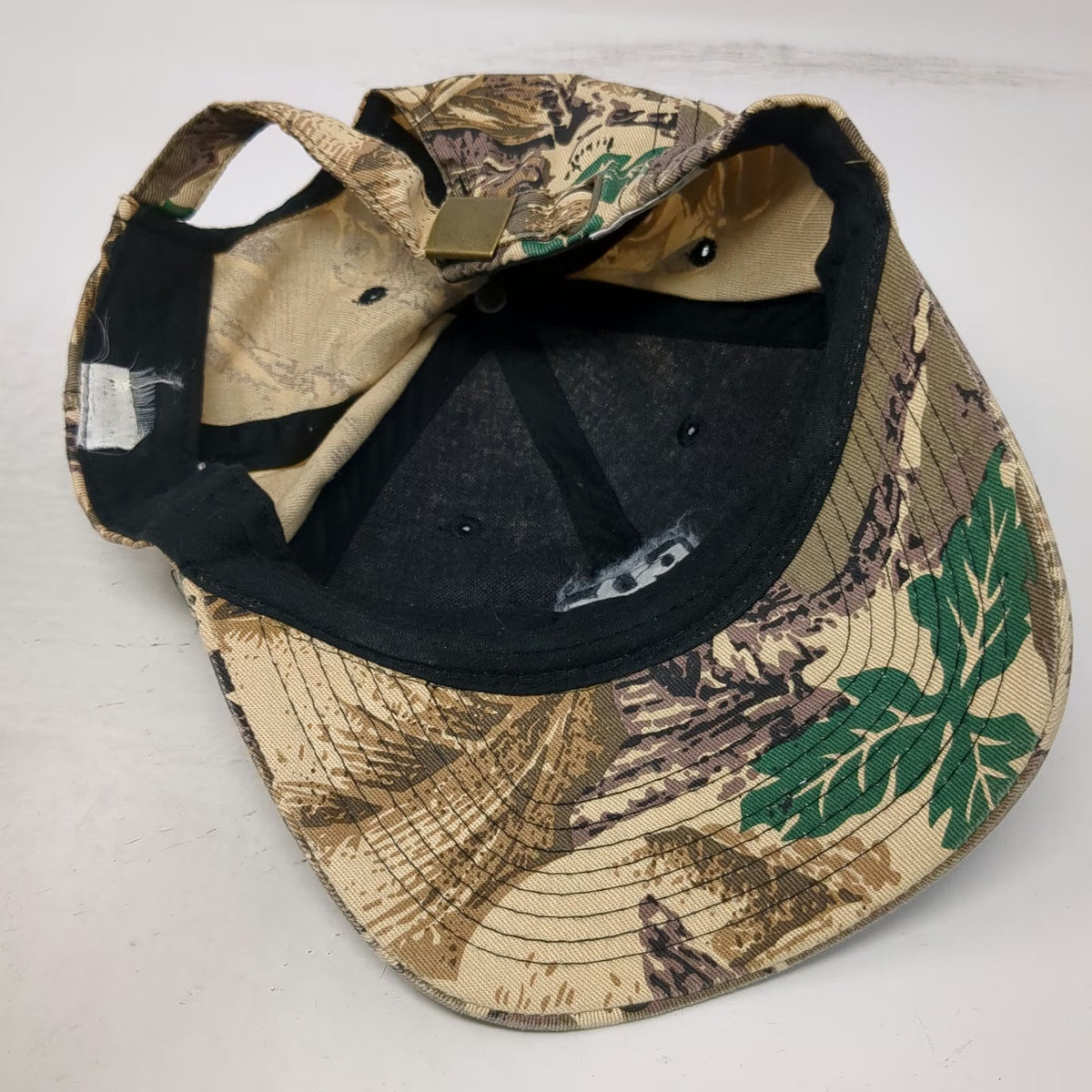 PPG Baseball Cap One Size Beige Camo Leaf Pattern Adjustable Slideback Strap Hat