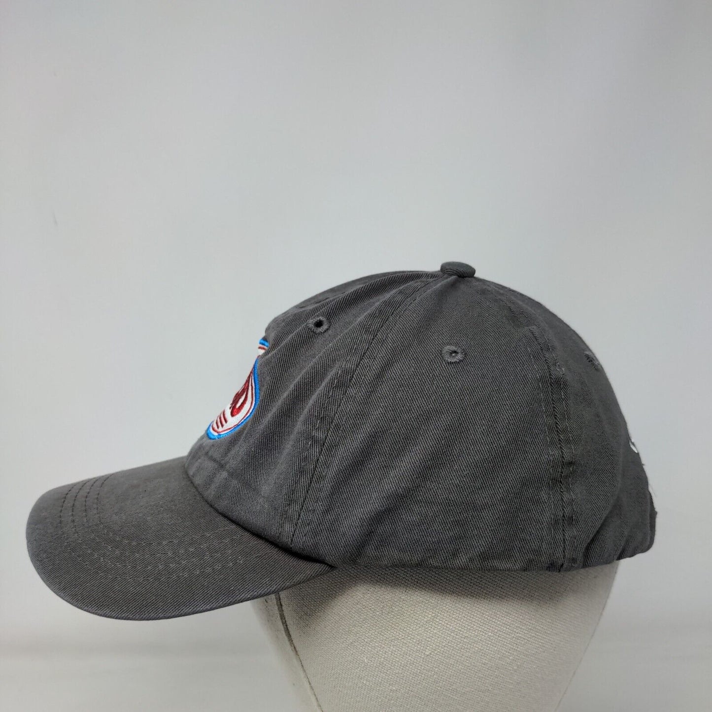 Hero I Am One Blood Slideback Hat Gray One Size Embroidered 6 Panel