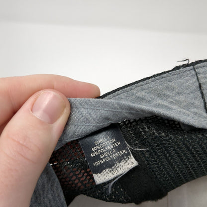 Honey Hole Outdoors Patch Snapback Trucker Hat Gray One Size Mesh Back