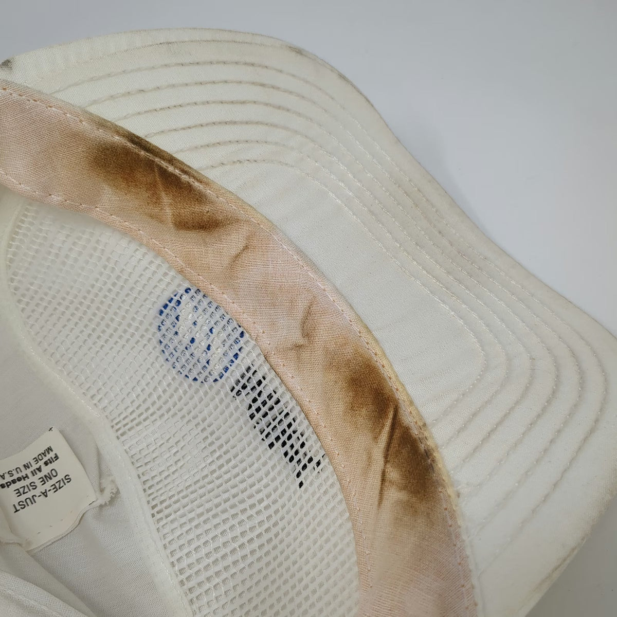 Size-A-Just 5 Panel White One Size Miller Beer Logo Snapback Hat Made In USA