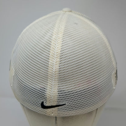 Nike Baseball Cap White One Size Mesh Back RZN Golf Swoosh Performance Hat