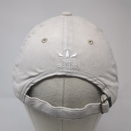 Adidas Slideback Hat Beige One Size Adjustable Embroidered Trefoil Logo