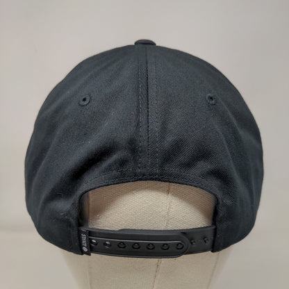 Stance Snapback Hat Black One Size Embroidered Adjustable Vent Holes