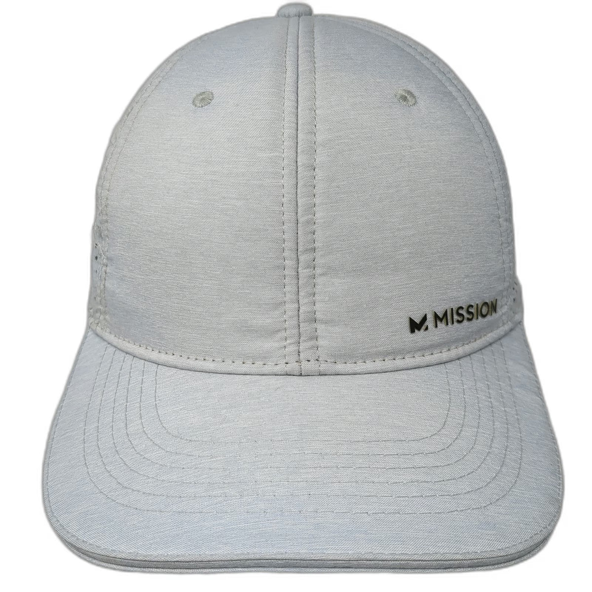 Mission Baseball Cap Gray One Size Cooling Laser Cut Ventilation Strapback Hat