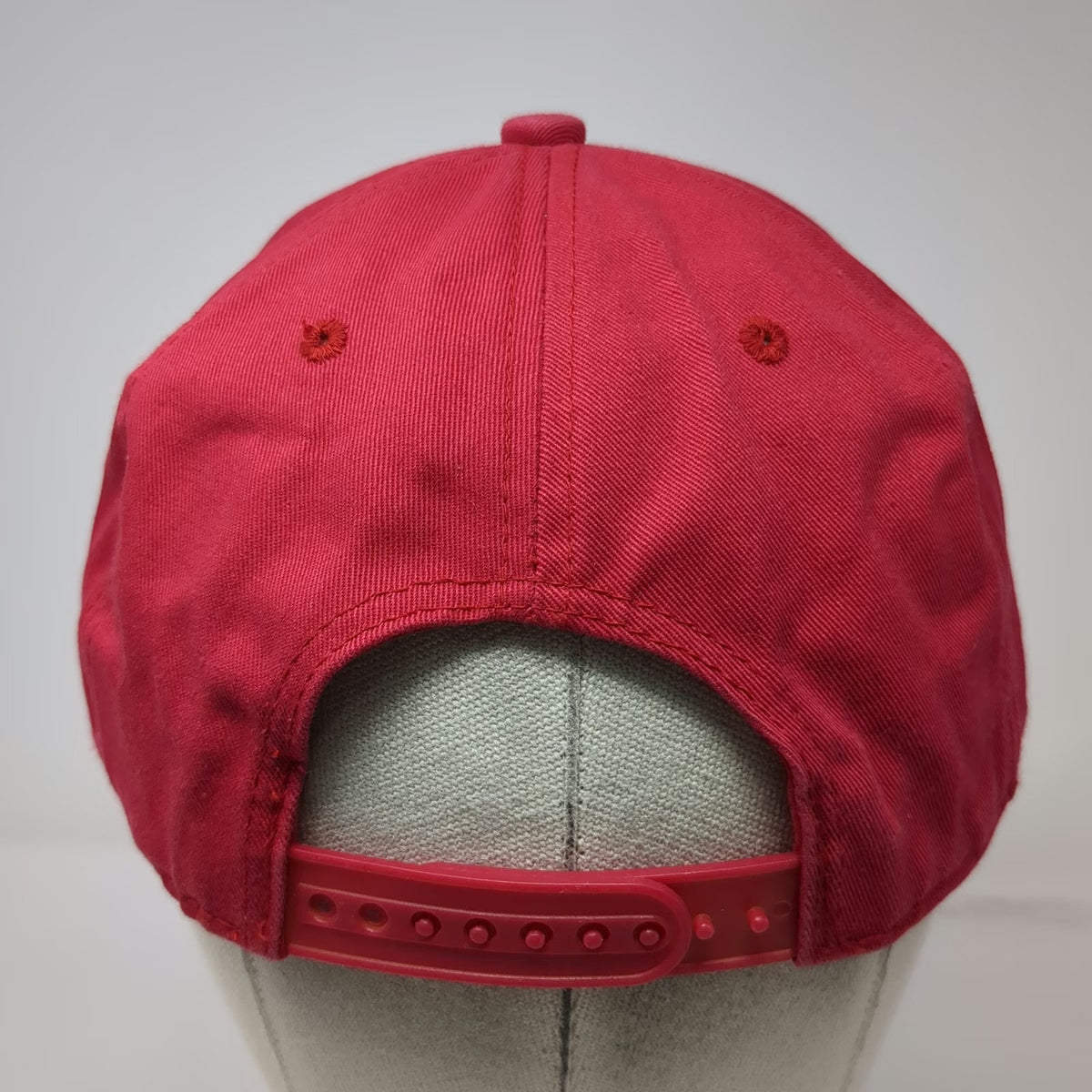 LOGA Snapback Red One Size Houston Raised Embroidery Green Underbrim Cotton Hat