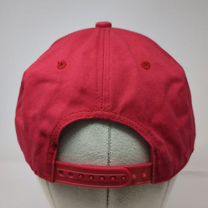 LOGA Snapback Red One Size Houston Raised Embroidery Green Underbrim Cotton Hat