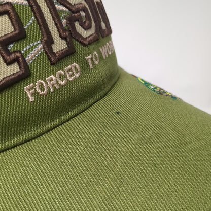 Black Eagle Trucker Hat Green One Size Fish Graphic Born To Fish Slogan Mesh