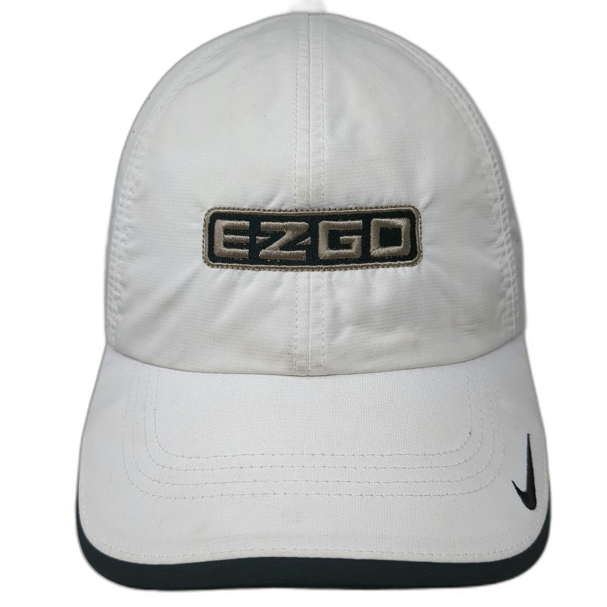 Nike Golf Baseball Cap White One Size EZGO Perforated Strapback Swoosh Hat